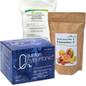 Pachet Ofertă QUINTON Hipertonic + Vitamina C + Clorura de magneziu (-10%)