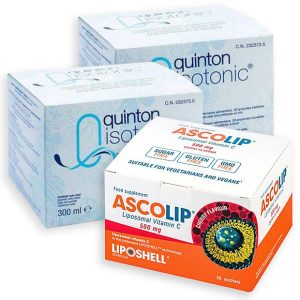 Pachet Ofertă 2 x QUINTON Izotonic + ASCOLIP cireșe