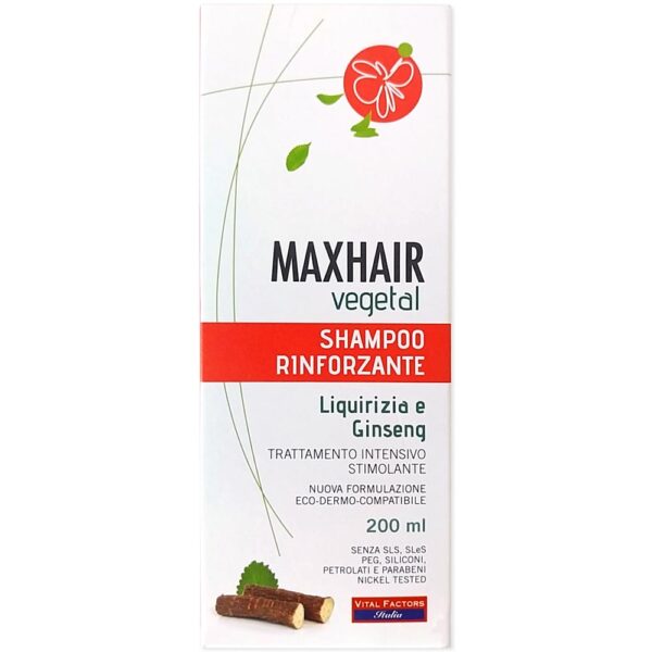 Șampon fortifiant cu ginseng Maxhair Vegetal 200 ml - imagine 2