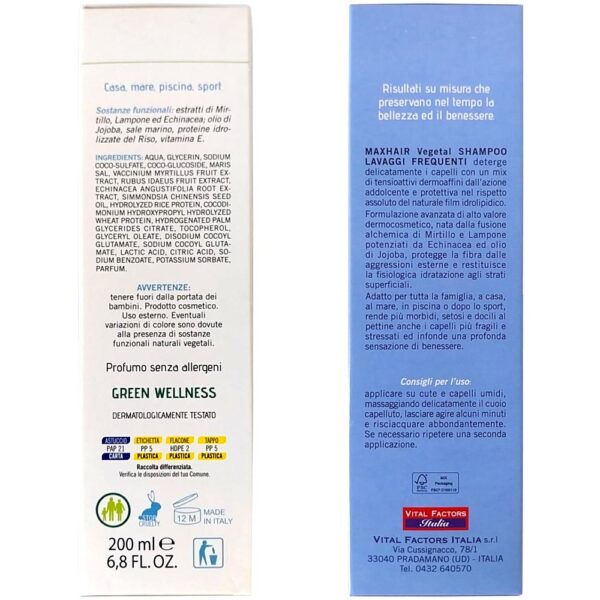 Șampon pentru utilizare frecventă Maxhair Vegetal 200 ml - imagine 3