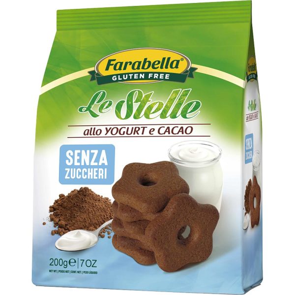 Stele cu iaurt și cacao - Biscuiți fără gluten Farabella 200g